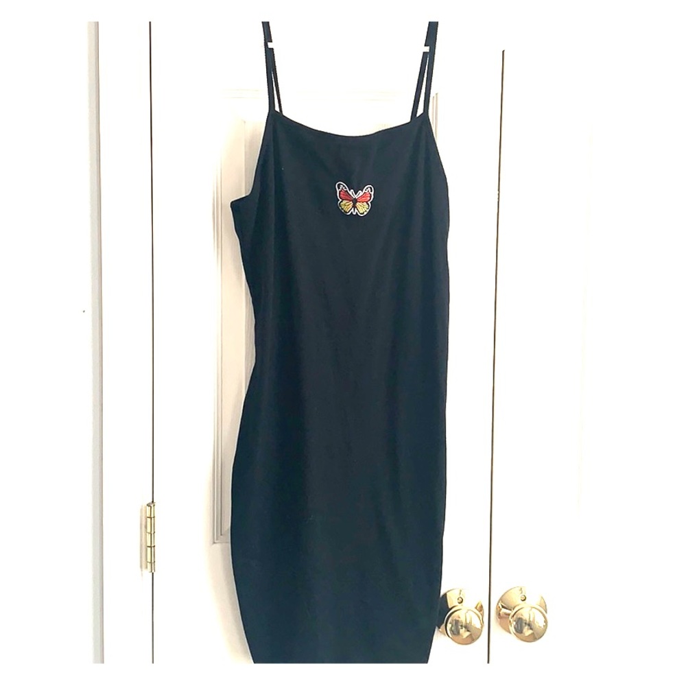 Black dress with butterfly